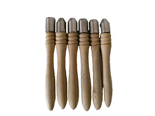 BREAD PUNCH SET  WOOD / CHROME  SET OF x 6  