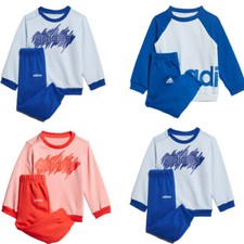 Adidas Kids Baby Infant Tracksuit Linear Boy Girl Child Fleece Suit Set Jogger