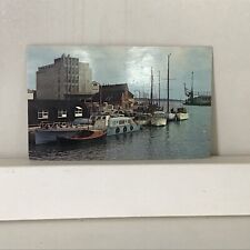 Vintage Postcard Of Yachts At