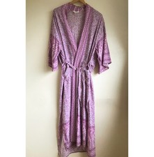 Jaase Pink paisley Boho Dressing gown Robe Large 16 18 Lightweight