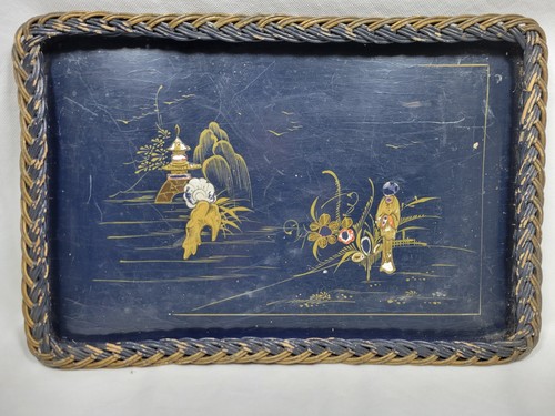 Serving tray hand painted - hand,