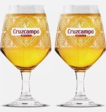 2 x Cruzcampo Chalice Goblet