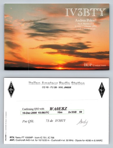 Ham radio qsl - qso, postcard