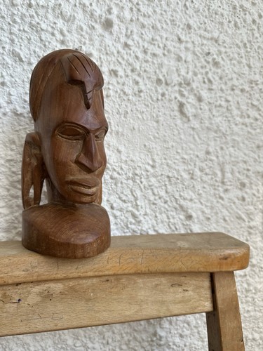 Hand carved wooden - wooden, tribal