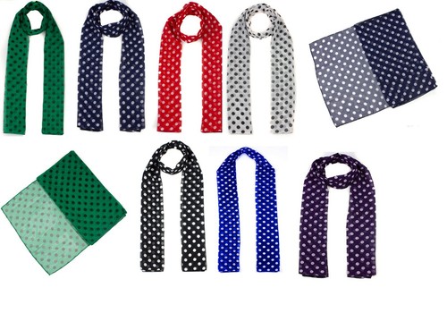 Ladies retro polka dot chiffon - retro,