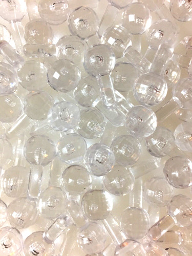 100 clear faceted globe - globe, bulbs