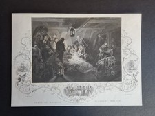 Antique 1848 print - Death of Admiral Nelson - A.W. Devis