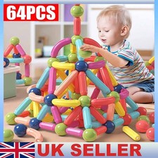 64Pcs Magnetic Tiles Building