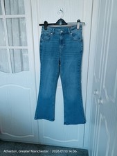 Ladies Flared Leg Blue Jeans