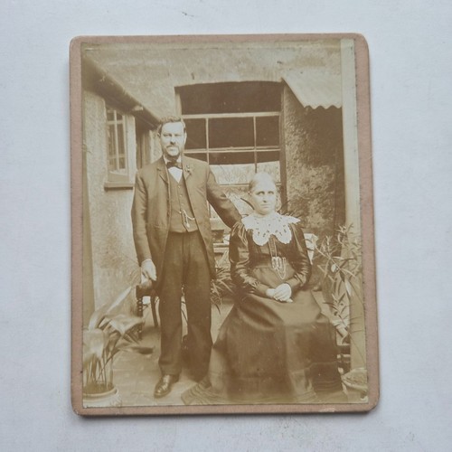 Antique photo elderly couple - photo,