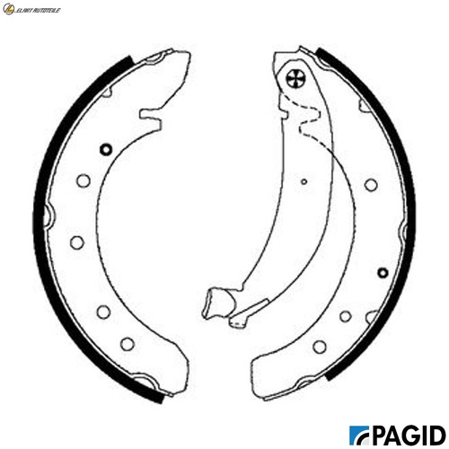 Brake shoe set h8925n - h8925n, for