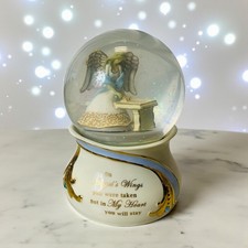 Bradford Exchange Glitter Musical Globe 2016 Forever In My Heart Angel Wings