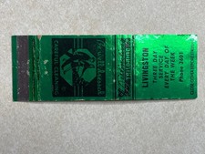 AO375 Vintage Matchbook Cover Livingston Three Day Service Tailoring and Laundry