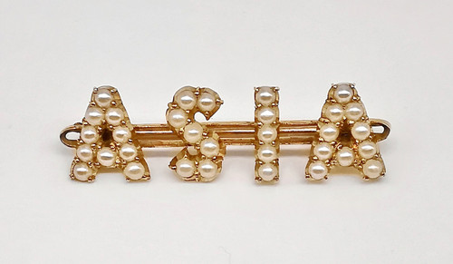 Antique gold and pearl - and, name