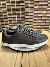 MENS GREY & WHITE TRIM LACE UP TRAINER / CASUAL SHOES SZ 12 bnwt MATALAN