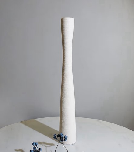 White ceramic vase tall - 20",