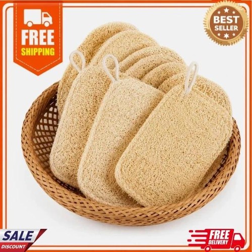 Pack natural loofah sponges - 6,