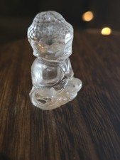 Clear Quarts Crystal Buddha Hand Carved Peace Meditation Home Decor