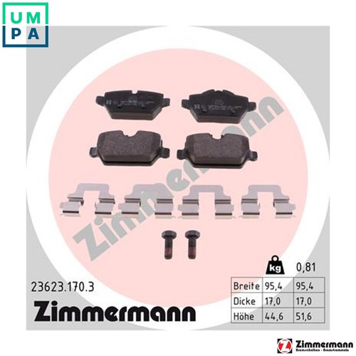 Brake pad set disc - brake,