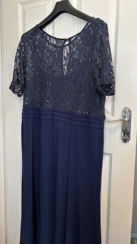 Navy blue long - navy, dress