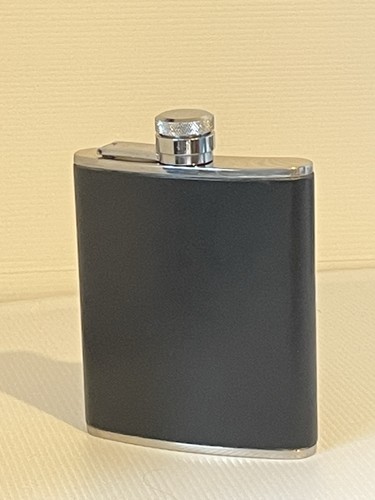 Vtg hip flask - vtg, black