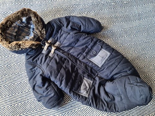 Baby boy navy snowsuit 9 - baby,