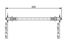 BOSCH Brake Hose Fits AUSTIN