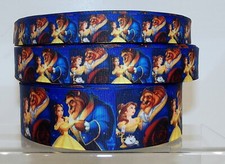Beauty & the Beast Grosgrain Ribbon 16/22/38mm widths 1m 2m 5m Blue