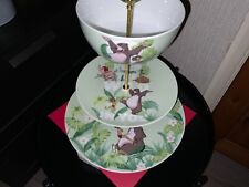 DISNEY JUNGLE BOOK PLATE/BOWL 3 TIER CAKE SWEET STAND, MATCHES DINNER SET