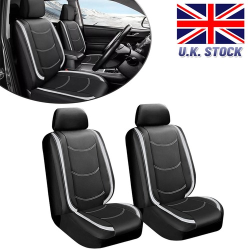 Black front car seat covers - black,