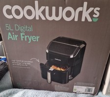 Cookworks 5L Digital Air Fryer 5L 1600W Air Fryer With Removable Bowl