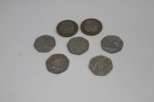 Collection of 7 Assorted Commemorative £2 & 50 Pence Coins