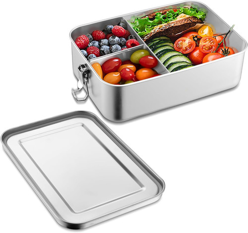 Stainless steel lunch box - steel,