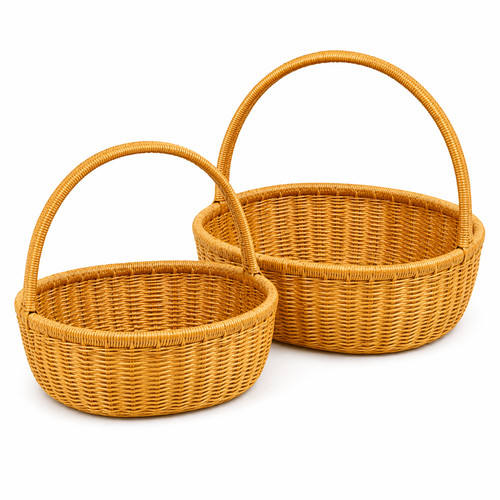 Rustic bamboo basket with - bamboo,