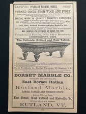 1883 Antique Ad Page Collender
