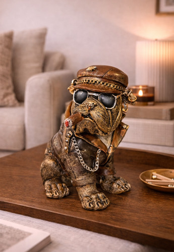 Dapper smoking bulldog bust - dapper,