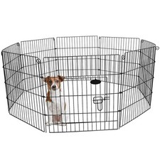 Dog Pet Pen 8 Panel Puppy Rabbit Metal Playpen Run Cage Foldable Fence Enclosure