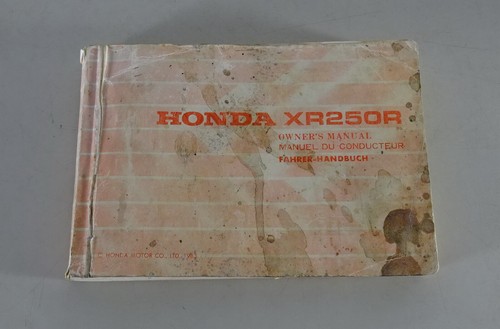 Manual handbook honda xr - /,