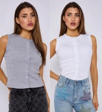 H.O.s Women's Ribbed Button