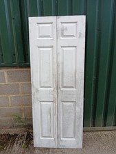White Primed Bifold Doors, Swing 6 Panel, Internal Folding Door. No Fixing.