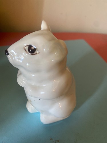 Coalport white ceramic mouse - ceramic,