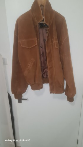 Suede leather jacket sand - suede,