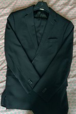 Lanificio F.Lli Cerruti Banana Republic Italian Black 2 Piece Suit 40R 34/32