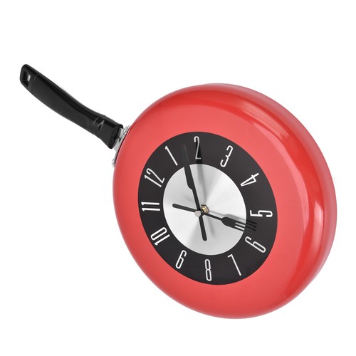 Frying pan wall clock aluminum - pan,