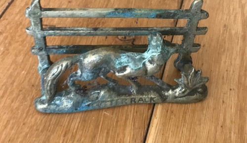 Vintage brass fox fence - brass,