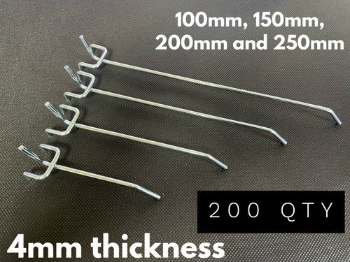 200 pegboard hooks - hooks, board