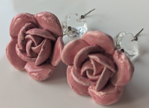 Rare pink porcelain rosette - 2,