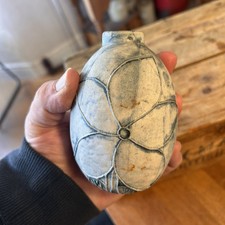 Vintage Carn Art Studio Pottery Vase Cornwall - Vase with Flower