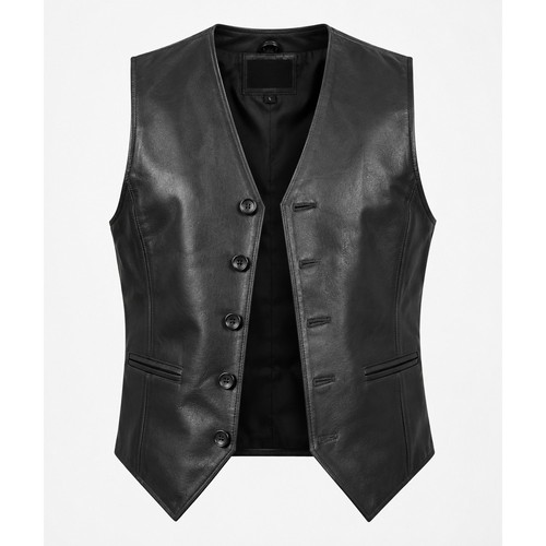 Leather vest - leather,