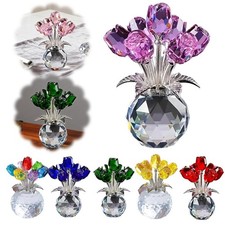 Crystal Rose Ornament - 3D Red